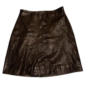 Leather Zipper Mini Black Skirt H&M MOVING SALE
